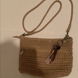 The Sak Beige Crochet Crossbody Bag